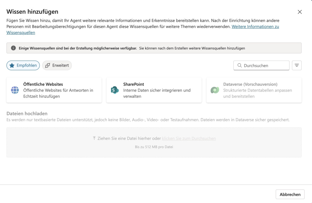 Copilot Externe Datenquellen